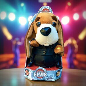 Gemmy Elvis Hound Dog Plush Sings & Moves “Trouble” Platinum Edition UNTESTED